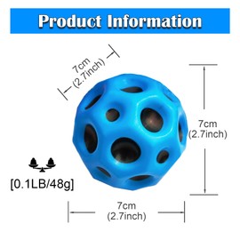 ZHEBAG Space Ball,Extreme High Bouncing Ball, Super High Bouncing Space Ball, Children's Sensory Ball, Athlete Training Ball (6 PCS)…