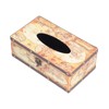 Tissue Box Organizer Composite Wood Leather Rounded Edges Premium Texture