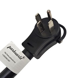 Parkworld 79513 NEMA 14-50P to SS2-50R 50A Generator CS6364 Twist Lock Female with Locking Ring and collar for Transfer Switch (1.5FT)