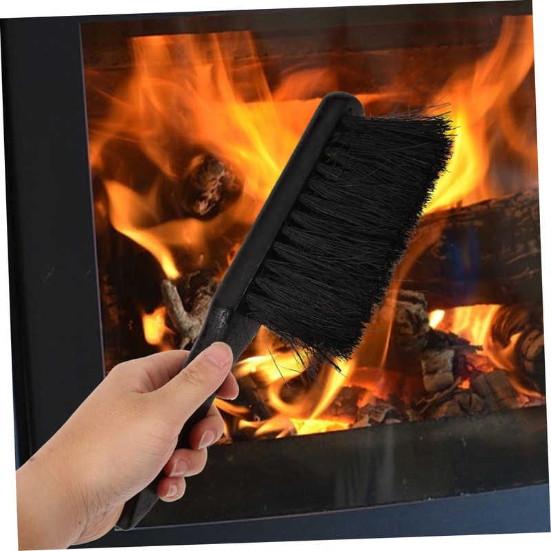 KOMBIUDA Fireplace Cleaning Brush with Ergonomic Handle Duster Brush for