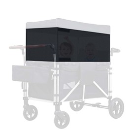 4 Side Breathable Wagon Stroller Sunshade Net Canopy, Adjustable Wagon Attachment Cover Canopy Universal Wagon Accessories for W2 W4 Wagon Stroller Camping Picnic Prevent UV Dust Mosquito, 102″ × 13″