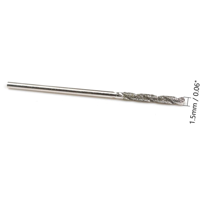 Utoolmart 1.5mm Diamond Twist Drill Bits High Speed Steel HSS