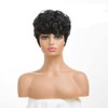 MOONSHOW Black Pixie Cut Wig Short Pixie Wigs for Women