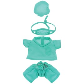 DolliBu Doctor Dress Up Set For Teddy Bear Plush Toy - Surgeon Scrubs Outfit For Stuffed Animals, Doctor Cap, Shirt, Pants, & Mask For Teddy Bear Costume - Large