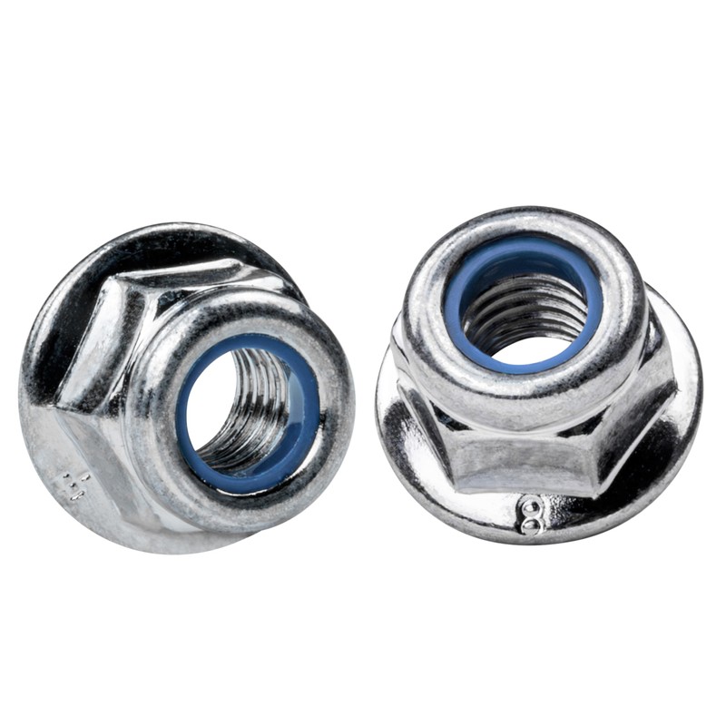 Pack of 50 Self Locking Flange Nuts - Rustproof with