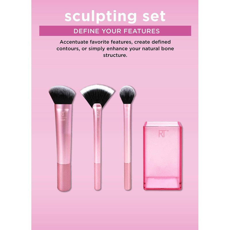 Real Techniques Cruelty Free Sculpting Set, Includes Fan or Setting