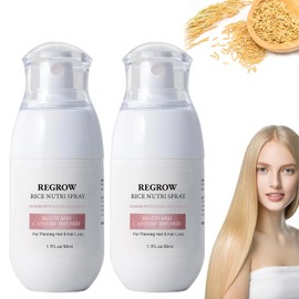 2PCS Regrowth Helper Spray, Biotin & Caffeine Hair Growth, Regrow 2.0 Rice Nutri Growth for Stronger, Healthier Hair