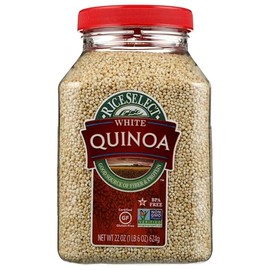 RiceSelect White Quinoa, Premium Gluten-Free Seed, Star-K Kosher, and Non-GMO Quinoa, 22-Ounce Jar