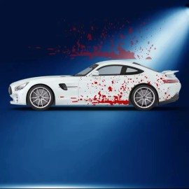 Unbranded Blood Splatter Car Decal; Car Decal For All Cars; Universal Fit h Both Sides