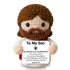 GFANLWN Graduation Gift for Son from Mom Jesus Stuffed Animal Plush Doll Confirmation First Communion Kindergarten 5th 8th Grade Graduation Gifts for Teenage Teen Boys Kids