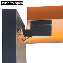 Self-Closing Push to Open Door Latch Cabinet Hardware CBRIVE 2 Pack Push Latches & Lock for Hidden Door Push Release Drawer Pull Tip on Closet Close Touch Locking Strong Pop Out, Black