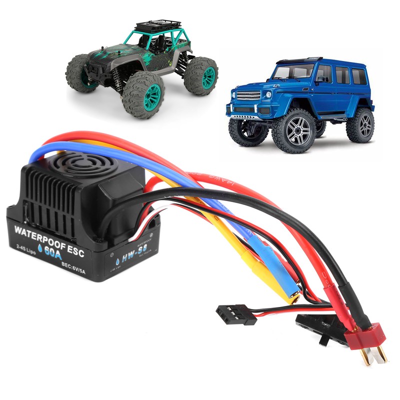 RC 60A Brushless Electronic Speed Controller ESC for 1/8 1/10