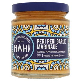 MAHI Peri-Peri Garlic Marinade Sauce - Mild Heat, Perfect for BBQs & Every Day, Gluten Free (GF) Vegan Sauce, 200g