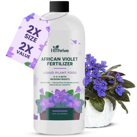 16oz African Violet Fertilizer for African Violets Live Plants - Makes 24 Gallons of Indoor Plant Food for Houseplants, Balanced Macro & Micronutrients Formula for Vibrant Blooms & Lush Foliage