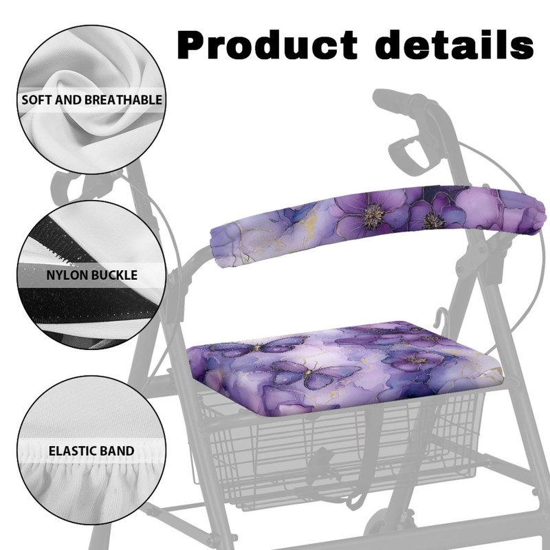 Walkers for Seniors Cover Universal Fit Walker Accessories Butterfly Rollator