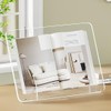 Acrylic Book Stand for Reading,Portable Book Page Holder,Adjustable Display Stands