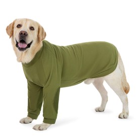 Dog Recovery Suit for Front Legs, Stretchy Fleece Dog Recovery Suit Prevent Licking Elbow Leg Wounds Cone Alternative,Soft Dog Front Leg Surgery Recovery Shirt (Avocado Green, 3X-Large)