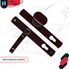 KOTARBAU® Door Handle Set 92 mm Long Plate Brown Profile