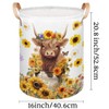 Large Laundry Basket Collapsible Tall Laundry Hamper Yellow Cute Sunflower