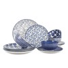 Selamica Ceramic Dinnerware Sets, 12-Pieces Plates and Bowls Sets, Scratch