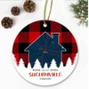 Home Sweet Home Shelbyville Tennessee Ornament Map City, State -