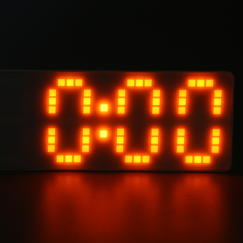 Digital Alarm Clock 3 Levels Brightness Orange Number Desktop LED