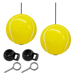 2 Sets Double Garage Parking Aids, Aid-Parking Ball Guide System Kit with Cord Locks and Screw Hooks, Retractable Parking Assist Ball Garage Car Stop Indicator with Rope for Vehicles (Tennis)