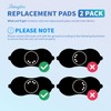 Heating TENS Unit Replacement Pads, 2 Pack Reusable Wireless TENS