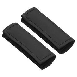 YELARXI Leather Luggage Handle Wraps, Identifiers Tags Markers Suitcase Handle Wraps for Bag Car Travel Accessories(2 Pack, Black)