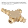 Sensor Adapter Distributor Oil Pressure Temperature Connector 1/8in‑27 NPT 1/4in‑18