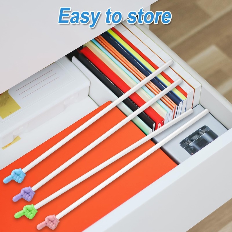 Tinoaly 4pcs Hand Pointer Stick for Teachers, Teaching Hand Pointer