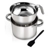 Marsheepy Double Boiler Pot Set,2000ML/1.8QT Mixing Bowl for Chocolate Melting,
