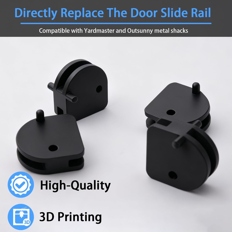 Metal Shed Replacement Door Slides 4-Pack