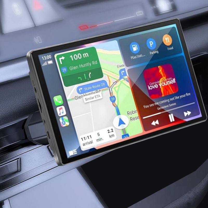 JCTRIWAY CD Mount for Carplay Screen, 360° Rotation CD Slot
