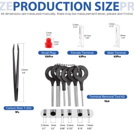 Glarks 311Pcs 26 Kit 1/2/3/4/6 Pin Male&Female Waterproof Automotive Electrical Wire Connector Terminal Plug with Terminal Removal Tool Kit, 20-14 AWG Truck Harness Car Spark Plug Connector