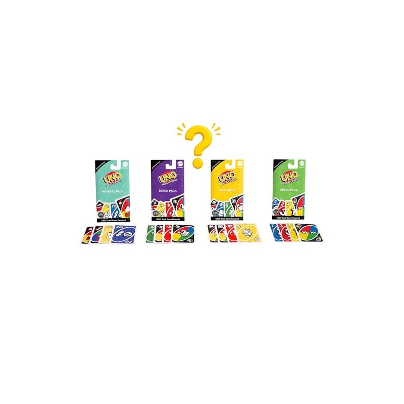 UNO Juego de Cartas Paquetes Complementarios, Expansión con Cartas Especiales