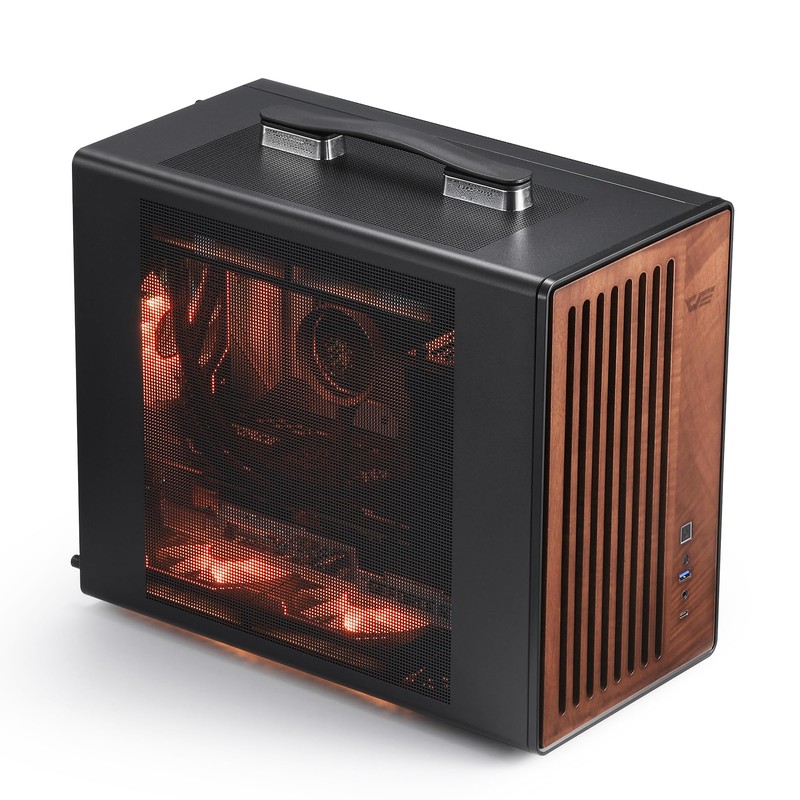 darkFlash Portable Micro-ATX PC Case with Handle, 1 ARGB PWM