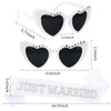 Pearl Just Married Sash + Veil + Heart Bride Sunglasses