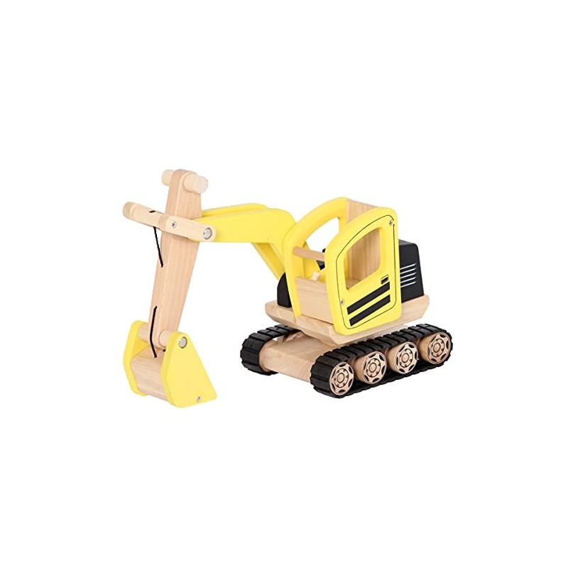 Bartl 112363 Pintoy Excavator Made of Solid Wood, Quality Toy