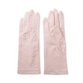 GlovesDEPO 99% UV Reduction! Cool Touch Arm Cover, UV Protection, Soy Fiber Short Gloves, 5 Fingers, Stylish, Cute, pink (salmon pink)