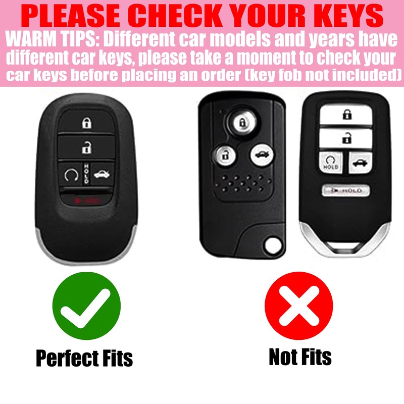 YIKECASE Key Fob Cover with Diamond Keychain Car Key Holder