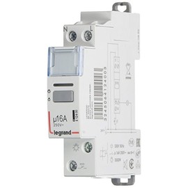 Legrand 412400 Single Pole Latching Relay, Silent, 16A
