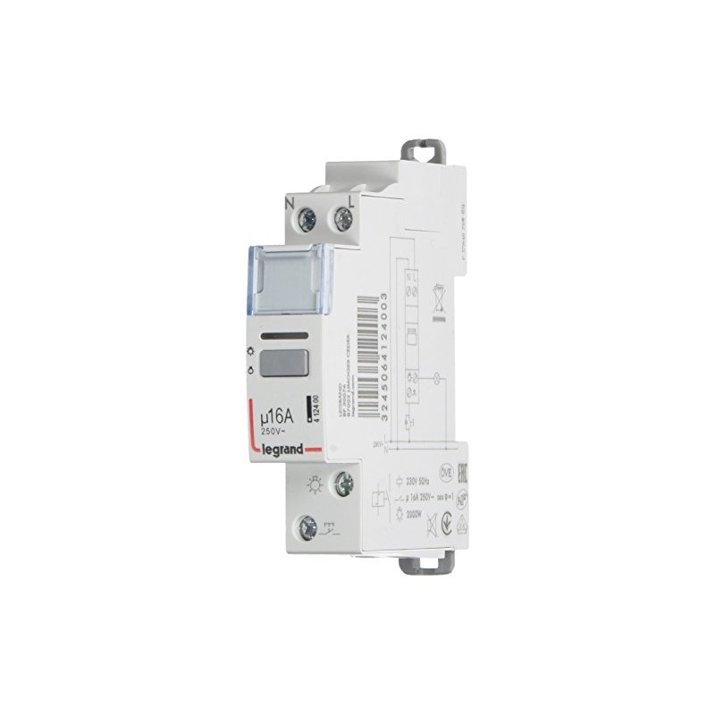 Legrand 412400 Single Pole Latching Relay, Silent, 16A