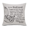 Bacmaxom Boyfriend Gifts from Girlfriend Cushion Cover Throw Pillow Cover