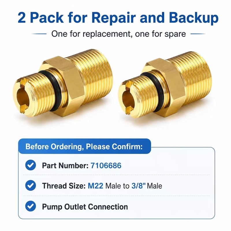 TUAIC 7106686 Water Outlet Fitting Replacement for Simpson Pressure Washer