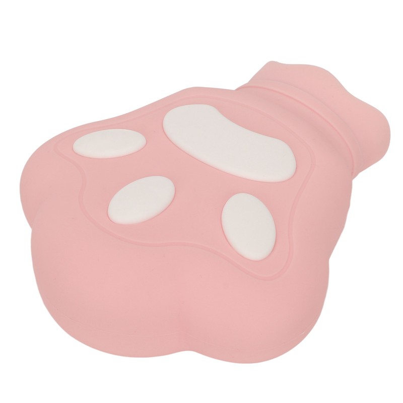 Hot Water Bag Silicone Hot Compress Portable Cartoon Bear Paw