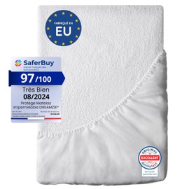 Waterproof Mattress Protector 80 x 200 cm by Dreamzie (Made in EU and OEKO TEX) - Mattress Protector 28cm Deep (2ft 7,5" x 6ft 6")