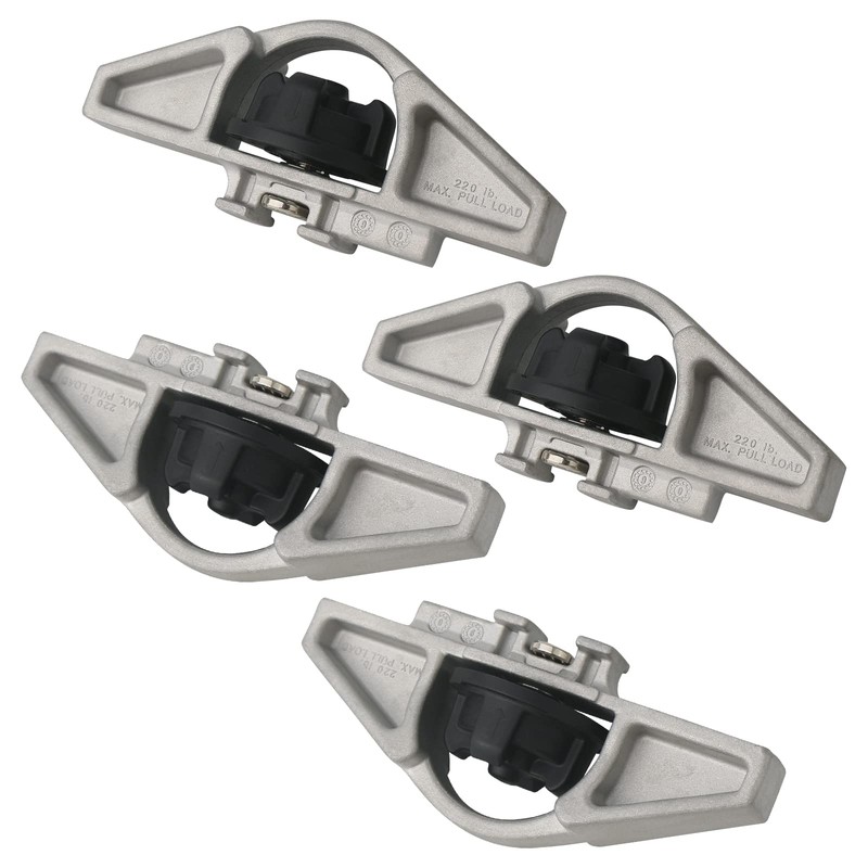 APPERFiT Deck Rail Tie Down Anchors Bed Cleats (Aluminum) 4pcs