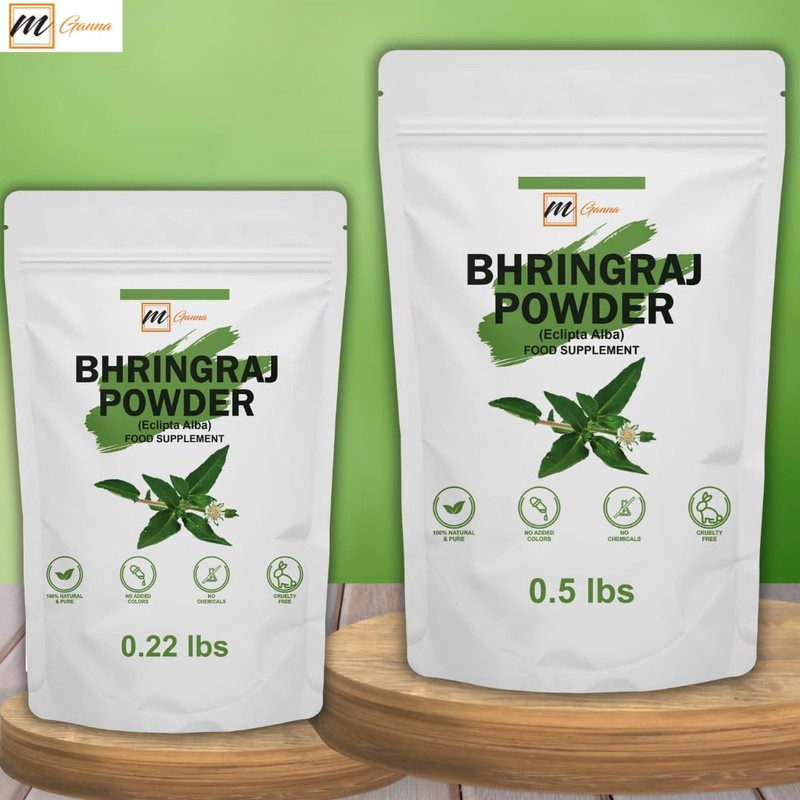 mGanna 100% Natural Bhringraj Powder Pure Eclipta Alba For Hair