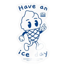 Spreadshirt Have an Ice Day Cool Retro Cartoon Sticker, 10 x 10 cm, transparent glossy